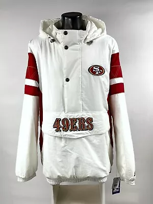 49ERS Jacket San Francisco  2023 Starter Hooded Half Zip Pullover  M L XL 2X • $149.99