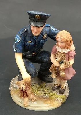 Vtg 1997 Vanmark Blue Hats Of Bravery Teddy’s Rescue Figurine Policeman • $32.88