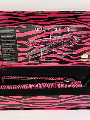 PROLISS 1.25” 100% Solid Ceramic Styler With Floating Plates-Pink Zebra $320.00 • $42