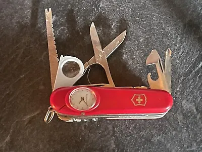 Victorinox Original Swiss Army Knife With Clock Rare 18 Total Tools. • $325