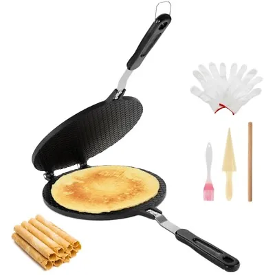 Waffle Cone Maker Nonstick Crisp Omelet Crepe Pan Waffle Iron Baking Ice Cream • £23.99