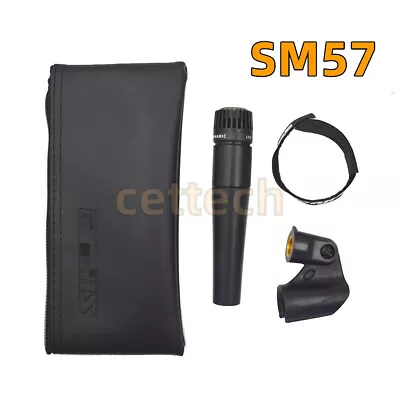 NEW 1 Sets Black Mic SM57 Packet Dynamic Vocal Microphone With Stand Wired US • $38