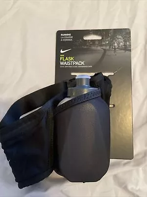$14 • Buy NIKE Unisex Pocket Flask Waistpack 1 Bottle 10oz. 2.0 Black/Black/Silver New