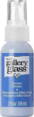 FolkArt Gallery Glass Paint 2oz-Denim FAGG2OZ-20033 • £11.51