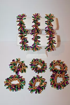 Mardi Gras Beaded Stretch Bracelets Mardi Gras Jewelry 12 Pieces New • $26.95