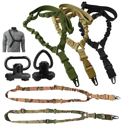 Single Point Gun Rifle Sling Bungee Strap W/ M-LOK Quick Release QD Sling Swivel • $8.99