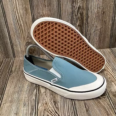 Vans Ultracush Size M7 W 8.5 Blue Gum Sole Slip On Skate Casual Shoes NEW • $59.99