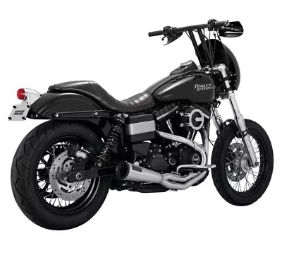 Vance & Hines UpSweep 2-into-1 Full Exhaust System Brushed Harley Dyna VH0332 • $899