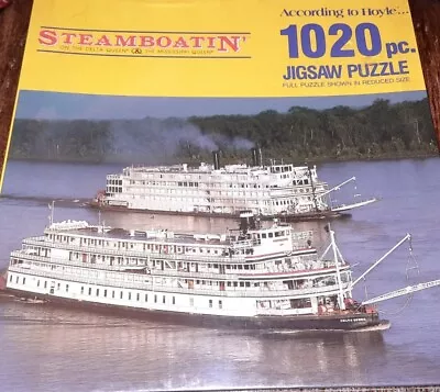 Steamboatin On The Delta Queen & The Mississippi Queen 1020 PC Jigsaw Puzzle NEW • $19.95