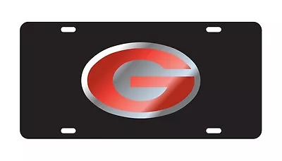 UGA UNIVERSITY OF GEORGIA Black-Silver-Red Mirrored License Plate / Car Tag   • $24.95