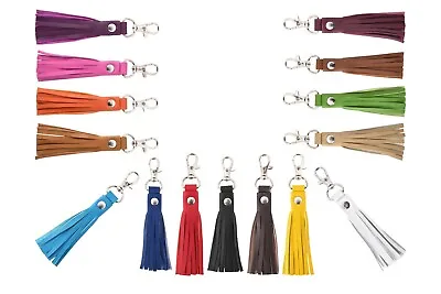 £4.99 • Buy Leather Tassel Keychain Pendant Keyring Bag Purse Accessories Fringe Bangle Key