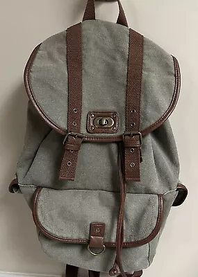 Mossimo Supply Co Canvas Backpack Olive Army Green With 3 Outer Pockets • $15