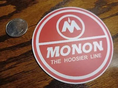 Monon Railroad  The Hoosier Line  Laminated Die-cut Vinyl Sticker • $5