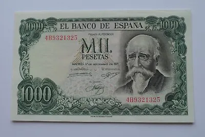 1971 Spain 1000 Pesetas Banknote Very Good Condition • £34.95