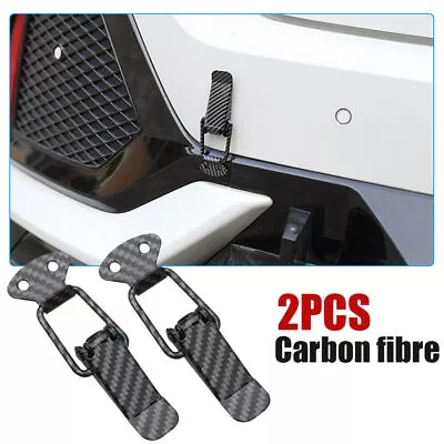 2x/Set Car Exterior Parts Hook Lock Clip Bumper Fastener Clips Accessories Black • $8.25