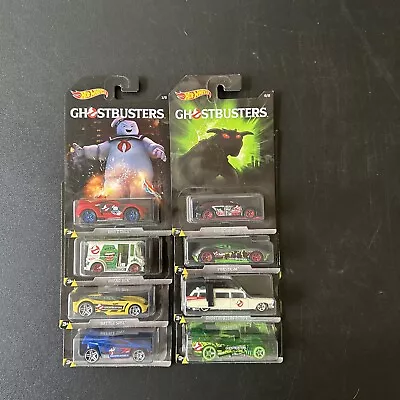 Hot Wheels Ghostbusters Set Of 8 Die Cast Car Collection From 2016. VHTF !!!!! • $59