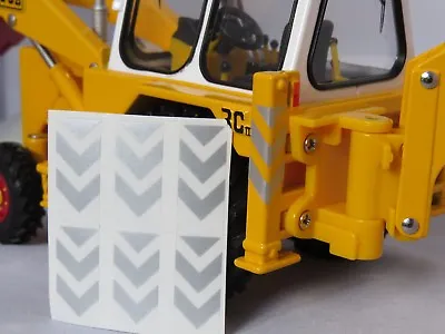 £6 • Buy LEG CHEVRONS X 3 SILVER  To FIt BRITAINS JCB 3C ,3CX MARK III DECALS CONVERSION 