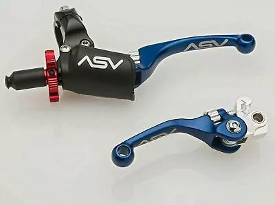 ASV F4 Brake Clutch Lever Set Blue Pro Pack Honda CR80/85 CR125 CR250 CR500 • $225