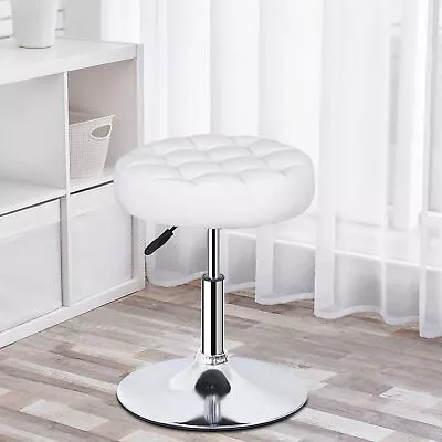 Adjustable Vanity Stool 253 Lbs Load Capacity Ottoman Makeup Stool Chair White  • $36.58