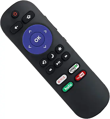 New Replace Remote Fit For TCL ROKU TV With 4 Apps:  NETFLIX Amazon Hulu Youtube • $8.36