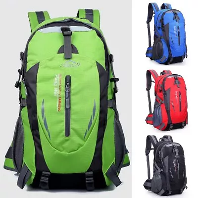 $21.90 • Buy 40L Mens Backpack Hiking Bag Camping Travel Waterproof Pack Sport Rucksack