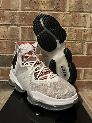 New 11 Nike Lebron XIX Sketch Basketball Shoe White Red Black CZ0203-101 Men • $120