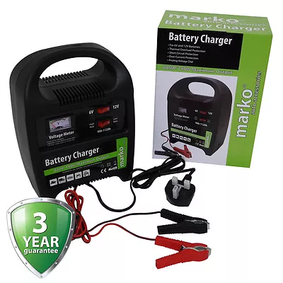 Car Battery Charger 8AMP 6V/12V Heavy Duty Van Compact Vehicle Portable Electric • £20.99