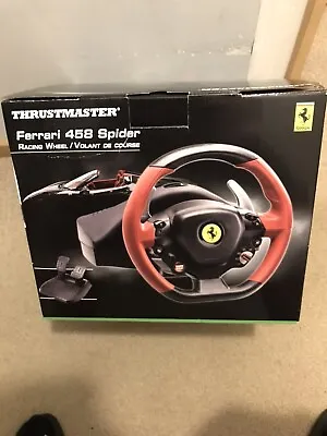 $52 • Buy Thrustmaster - Ferrari Wheel & Pedals 458 Spider Racing Wheel For Xbox One