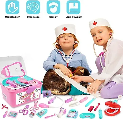 Birthday Gift Top One For Kids Doctor Dress Up Dentist Role Play Toy Medical Set • £12.99