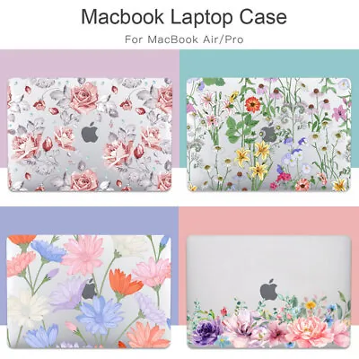 2in1 Clear Flowers Floral Case For Macbook M1 M2 Air 15 13 Pro 16 14 11 12 Inch • £7.19