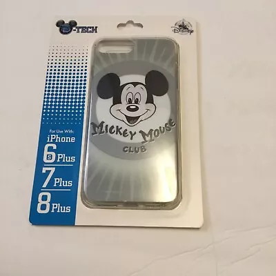 Disney Parks IPhone Case 6s/7/8 Grey White D-Tech Mickey Mouse Club Graphic NEW • $12.31