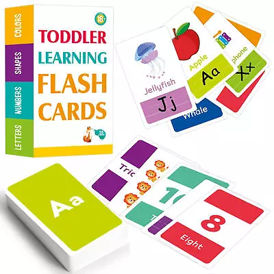 Alphabet Flash Cards 58PCS Waterproof Flashcards Learn Letters Early Education • $12.68