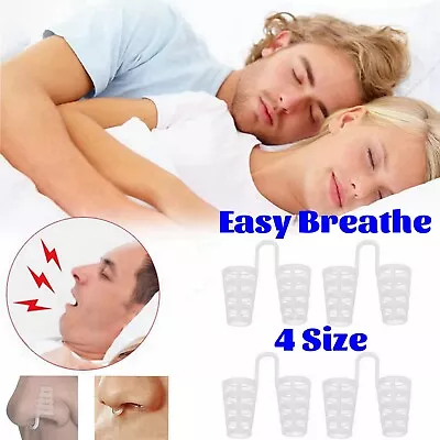 Nasal Dilator Anti Snoring Snore Stopper Silicone Nose Clip Sleep Breathe Aid • £1.98