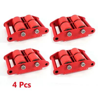 4Pcs 6 Ton Heavy Duty Machinery Mover Dolly Skate Roller Safe Transport 4-Roller • $152