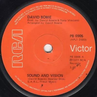 David Bowie - Sound And Vision (7  Single Sol) • £16.99