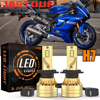 For Yamaha YZF-R6 YZF-R1 White H7 COB LED Motorcycle Headlight Bulbs Kit 100W • $28.99