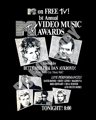 1984 MTV 1st Annual Video Music Awards 8x10 Photo • $11.99
