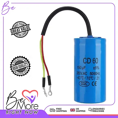 Broco CD60 Run Capacitor  2 Wire 250V AC 150Uf 50/60Hz For Motor Air Compressor • £20.33