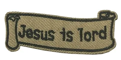 Jesus Is Lord Patch Embroidered Iron-On Applique Christian Biker Badge • $4.87