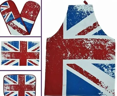  Union Jack UK Flag Jubilee Kitchen Accessories Tea Towel Apron Placemats  • £3.25