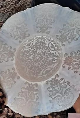 Milk Glass Serving Platter - 12  Diameter In Mint Condition  • $10