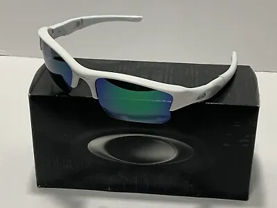 Oakley Flak Jacket Xlj Matte White / Jade Iridium Sunglasses • $154.99