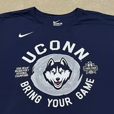 $20 • Buy UConn Huskies T Shirt Men 2XL Adult Blue Nike NCAA College Women Basketball 2016