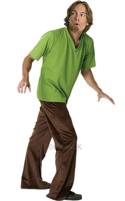 £43.86 • Buy Shaggy Costume + Wig Fancy Dress Scooby Doo Cartoon Mens Halloween Adult Outfit