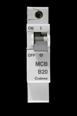 Crabtree 20 Amp Curve B M6 Mcb Circuit Breaker Starbreaker • £10