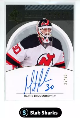 2013 Sp Authentic Martin Brodeur Chirography Autograph Sp Auto 35/35 • $50.25