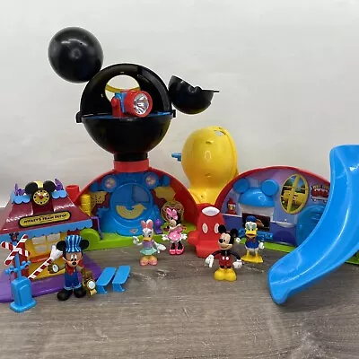 Disney Mickey Mouse Clubhouse Deluxe Playset 90% Complete W Figs + Train Depot • $129.95
