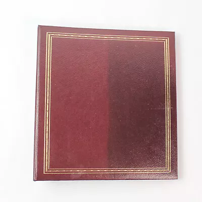 Vtg Pioneer 3 Ring Binder Photo Album Maroon With Magnetic Peel And Stick Pages • $26