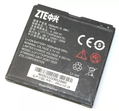 OEM ZTE Li3717T43P3h565751 Replacement Li-Ion Battery 3.7V 1600mAh For Warp N860 • $14.99