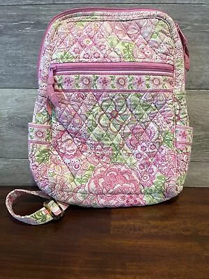 Vera Bradley VTG Petal Pink And Green Floral Flower Small  Backpack Book Bag • $19.50